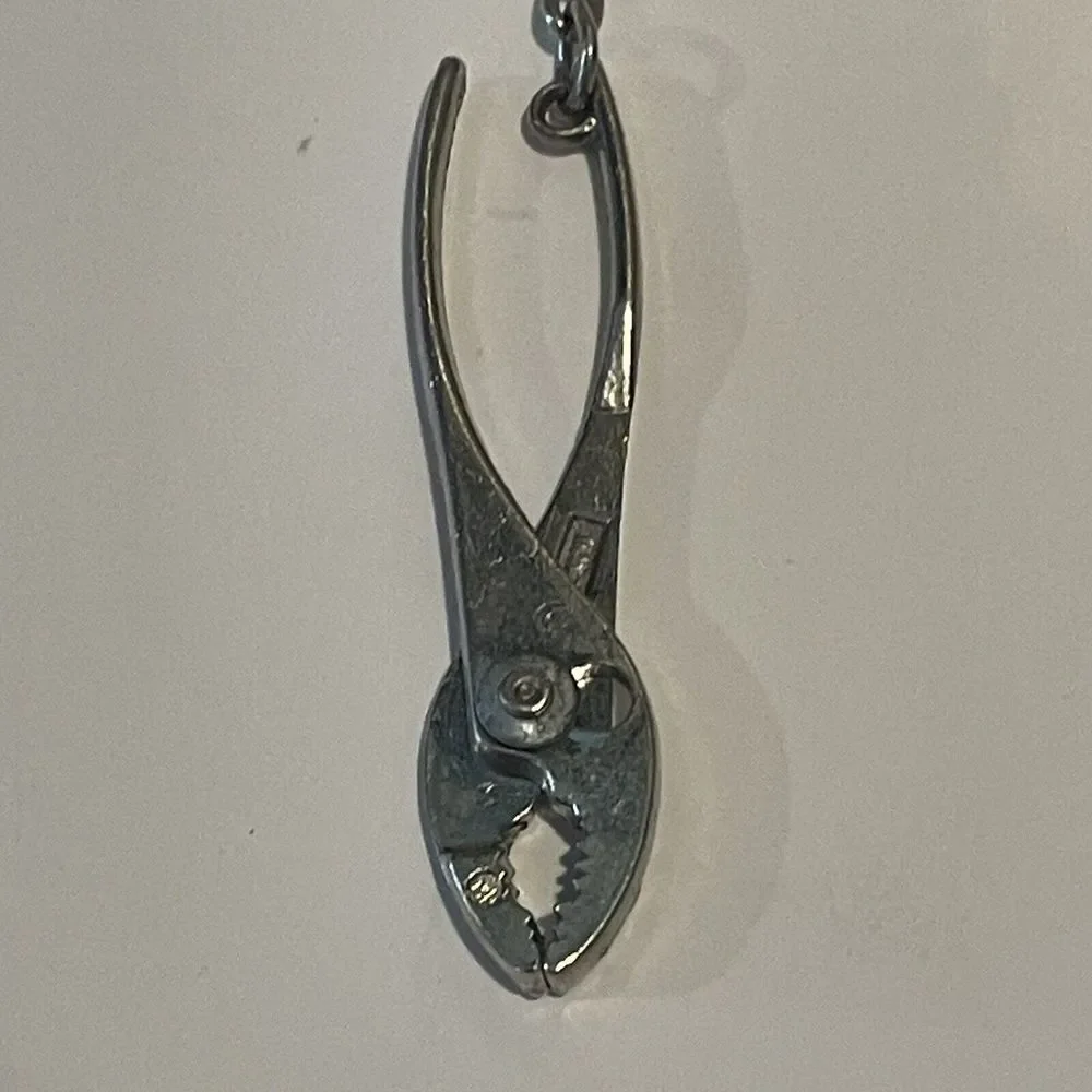 Slip Joint Pliers‎ Metal Keychain VintageMade In Hong Kong (1990s)